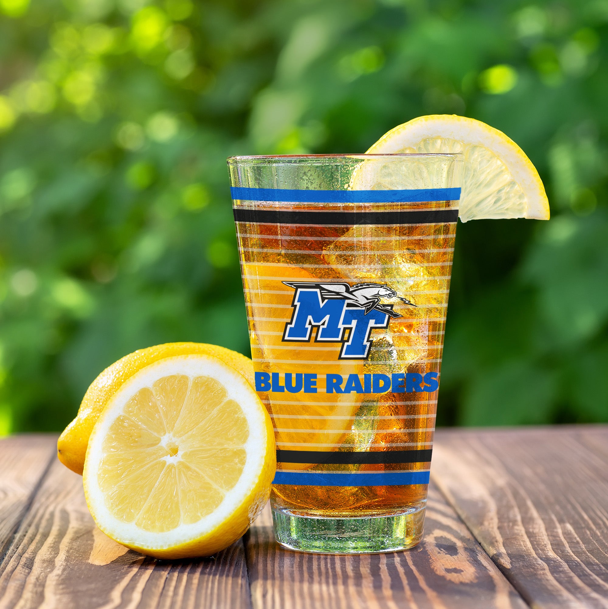 Set of 2 Middle Tennessee Blue Raiders 16oz Ring Pints