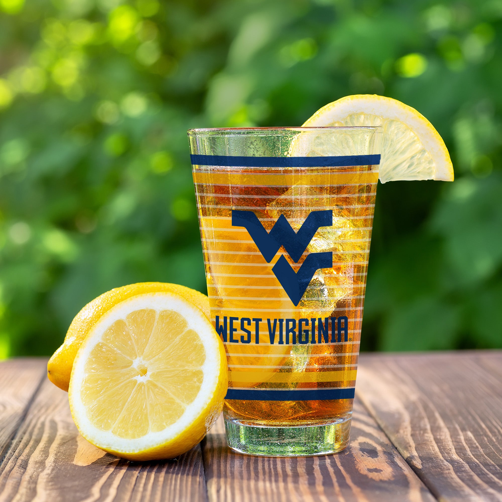 Set of 2 West Virginia Mountaineers 16oz Ring Pints
