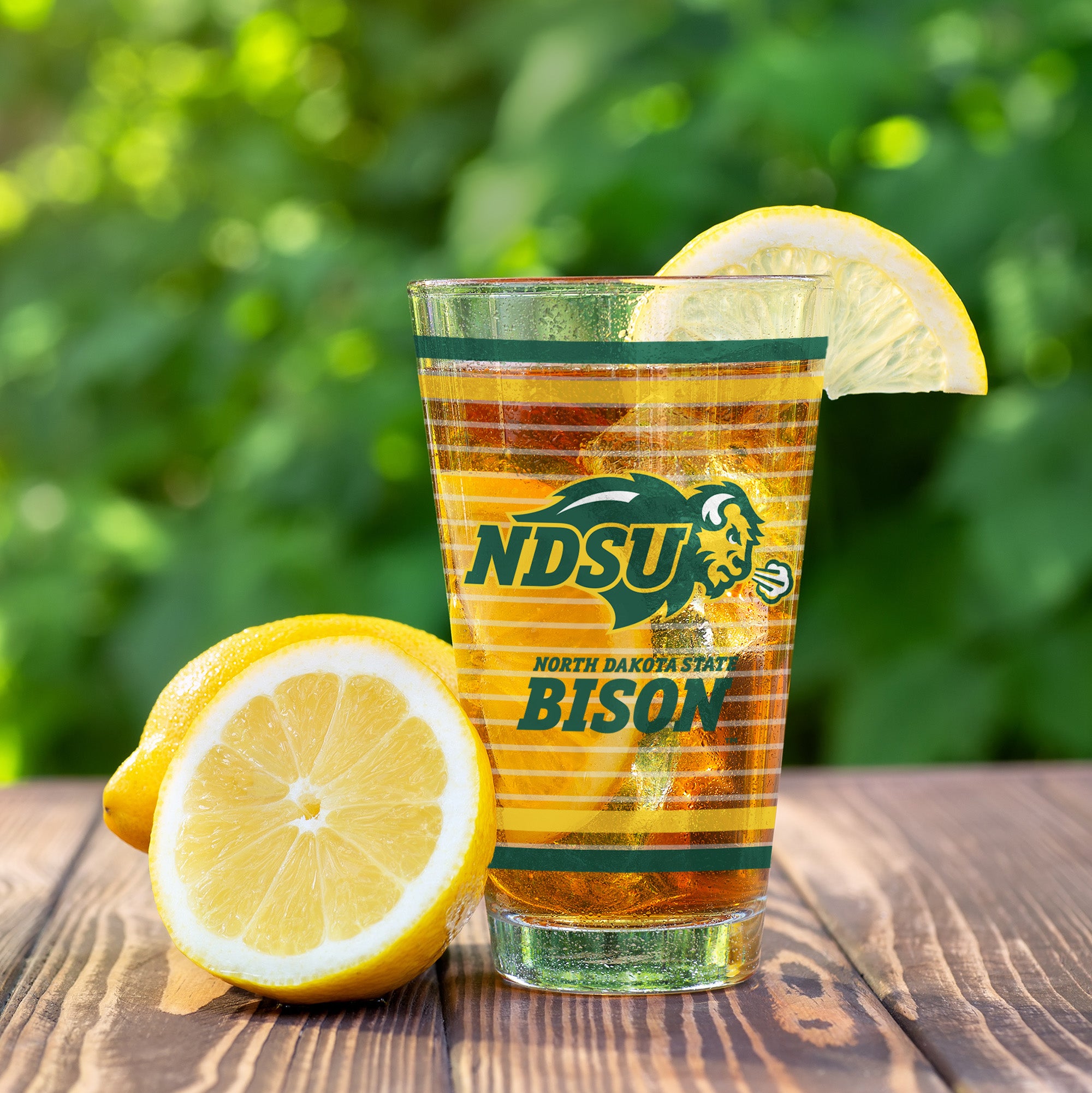 Set of 2 North Dakota State Bisons 16oz Ring Pints