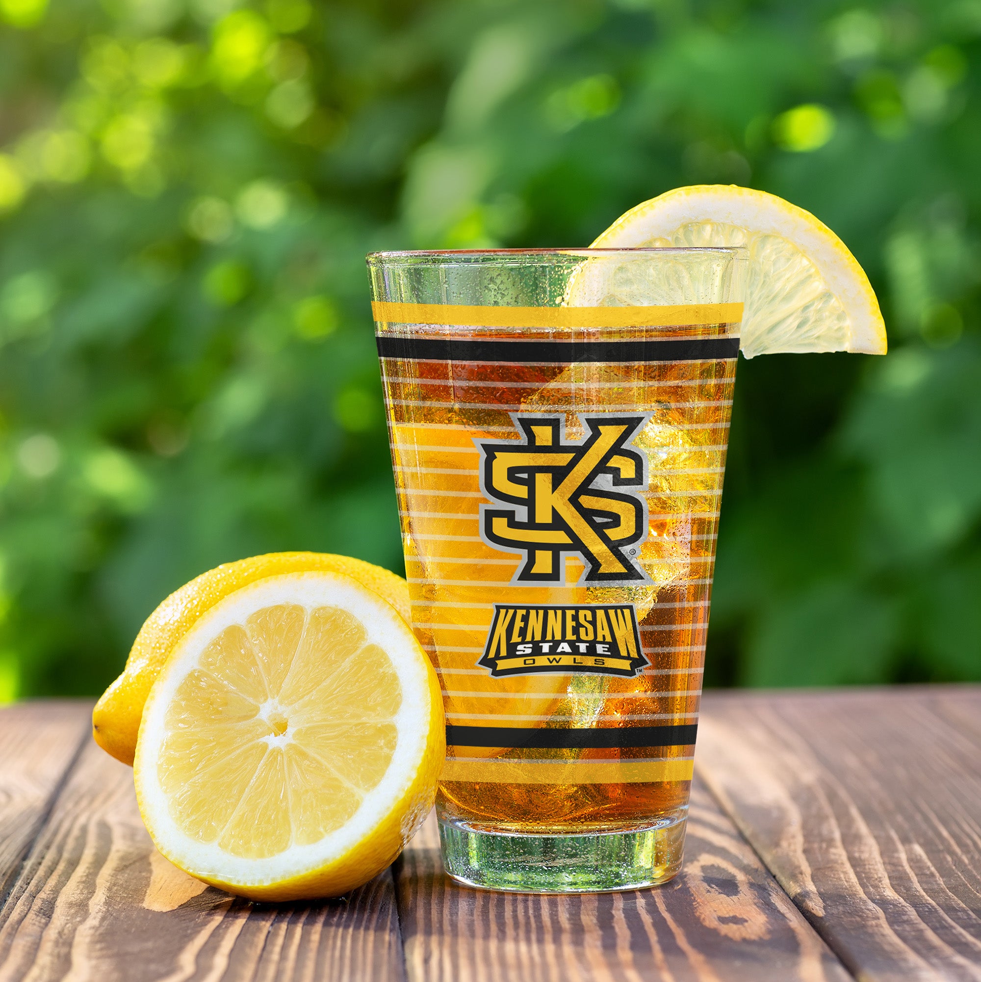 Set of 2 Kennesaw State Owls 16oz Ring Pints