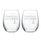 21oz Tennessee Volunteers Etched Slogan Stemless 2 Pack