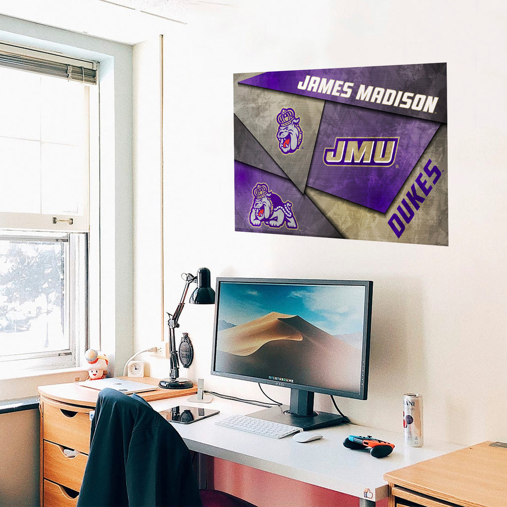 James Madison Dukes Mosaic Poster 12" x 18"