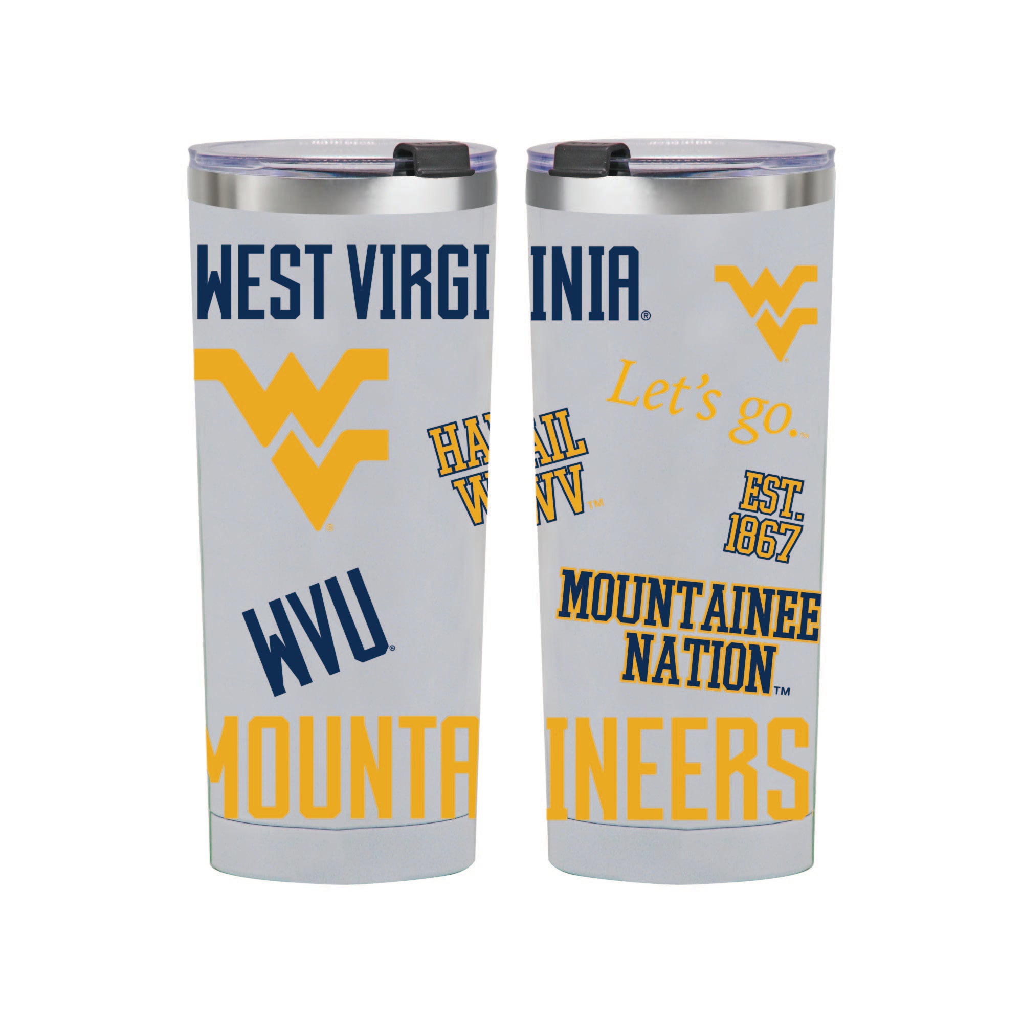 24oz West Virginia Mountaineers Medley Stainless Steel Tumbler