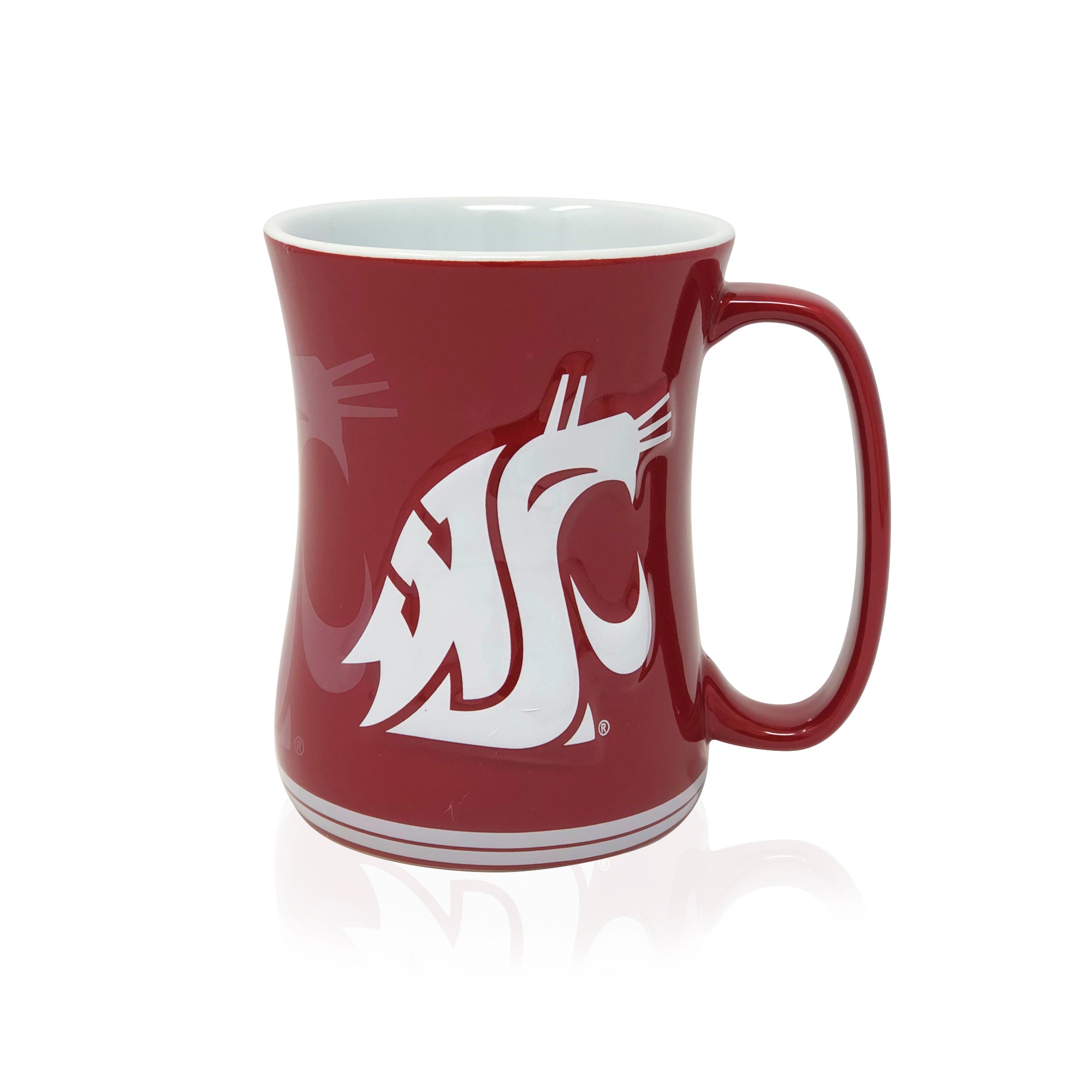 Washington State sculpted barista mug for Cougar fans