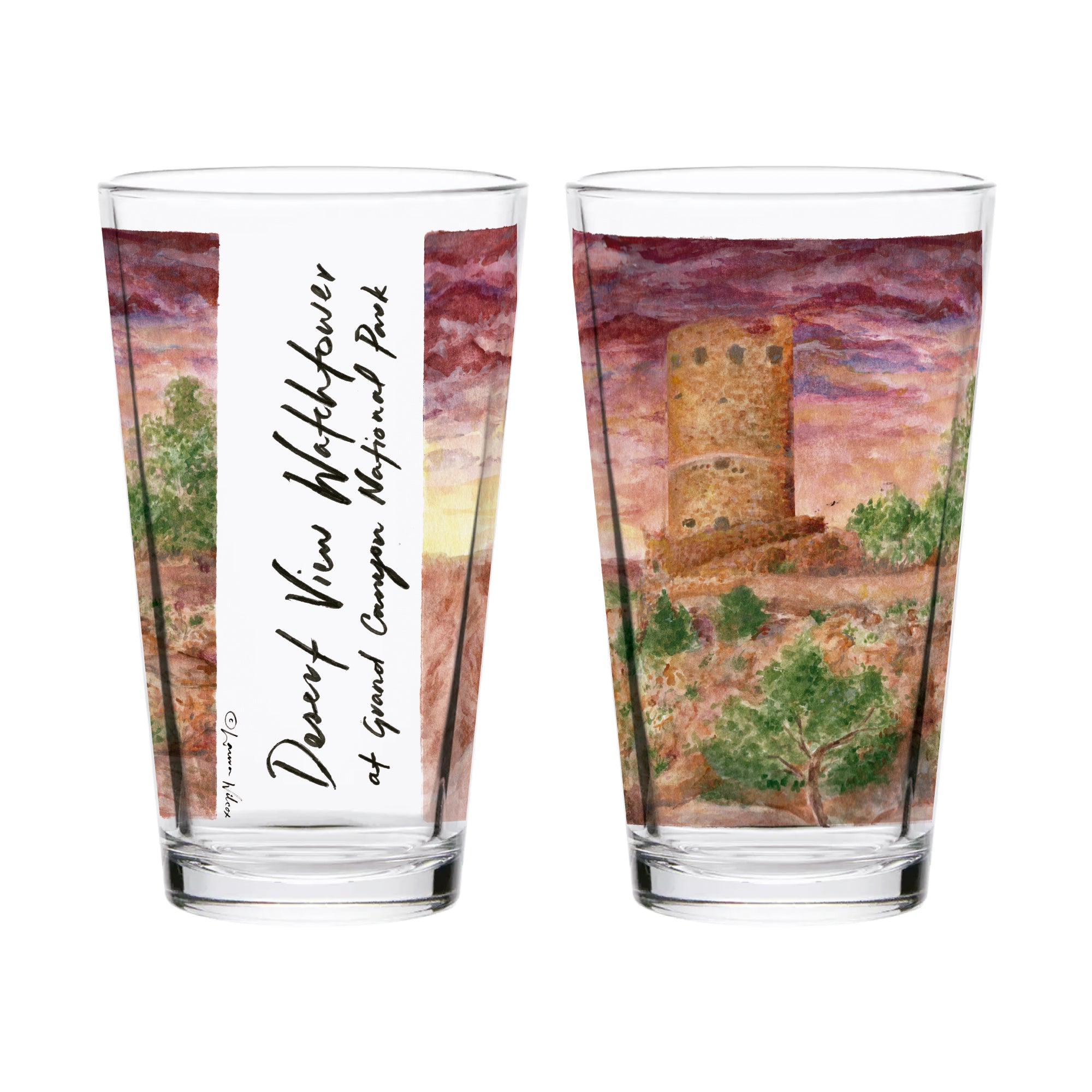 16oz Grand Canyon National Park 2-Pack Pint Set by Laura Wilcox