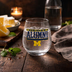Set of 2 Michigan Wolverines Alumni 15oz Stemless