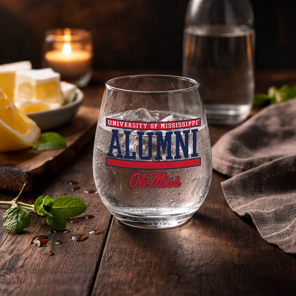 Set of 2 Ole Miss Rebels Alumni 15oz Stemless