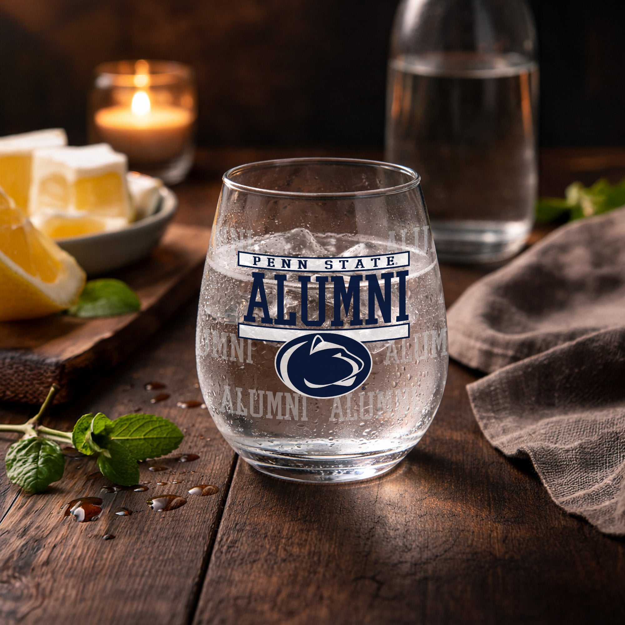 Set of 2 Penn State Nittany Lions Alumni 15oz Stemless
