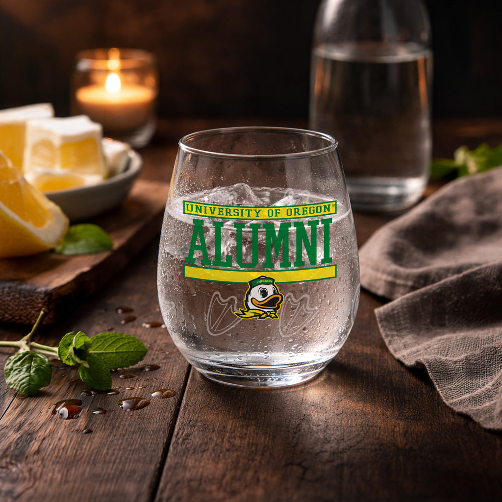 Set of 2 Oregon Ducks Alumni 15oz Stemless