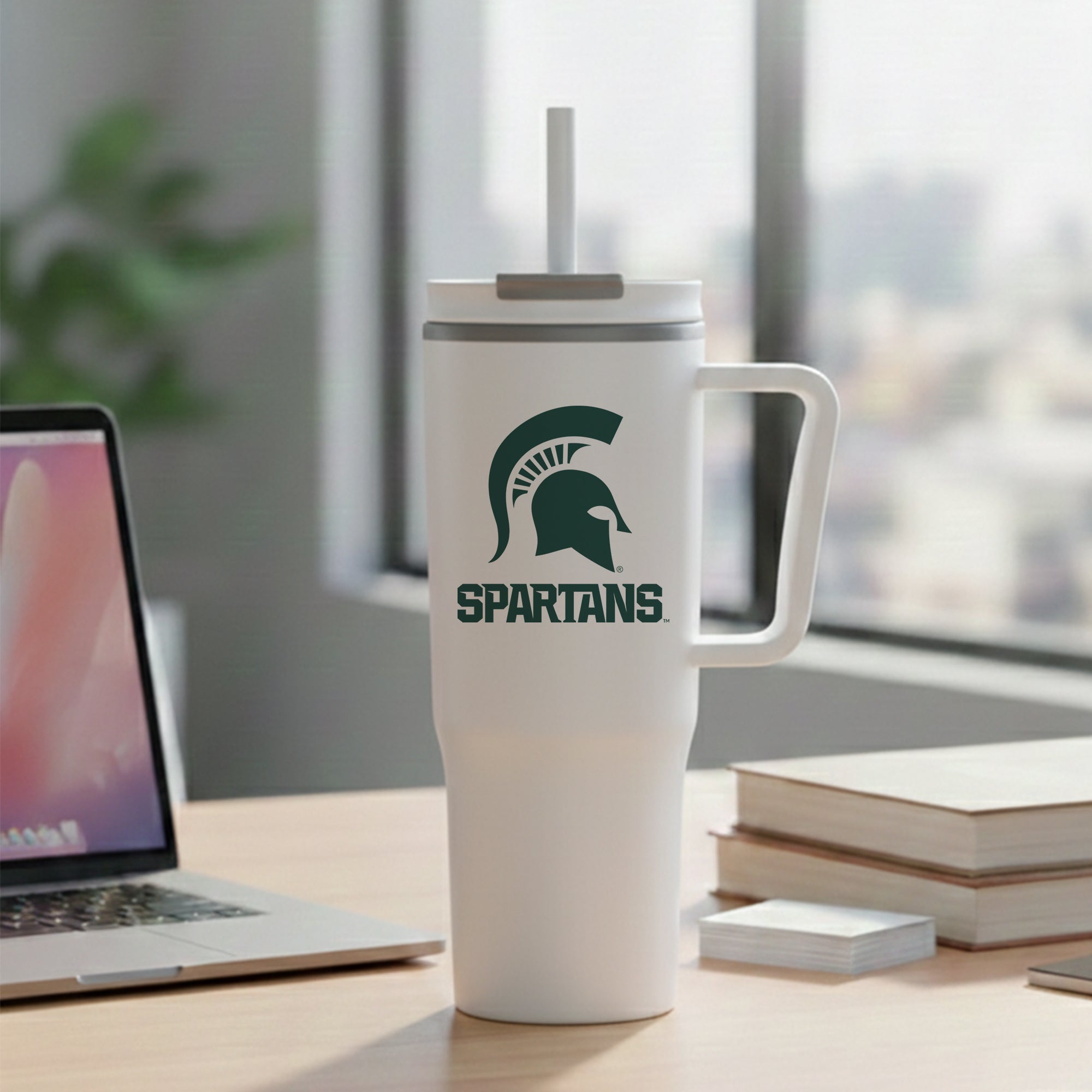 30oz Michigan State Spartans White Aire Tumbler