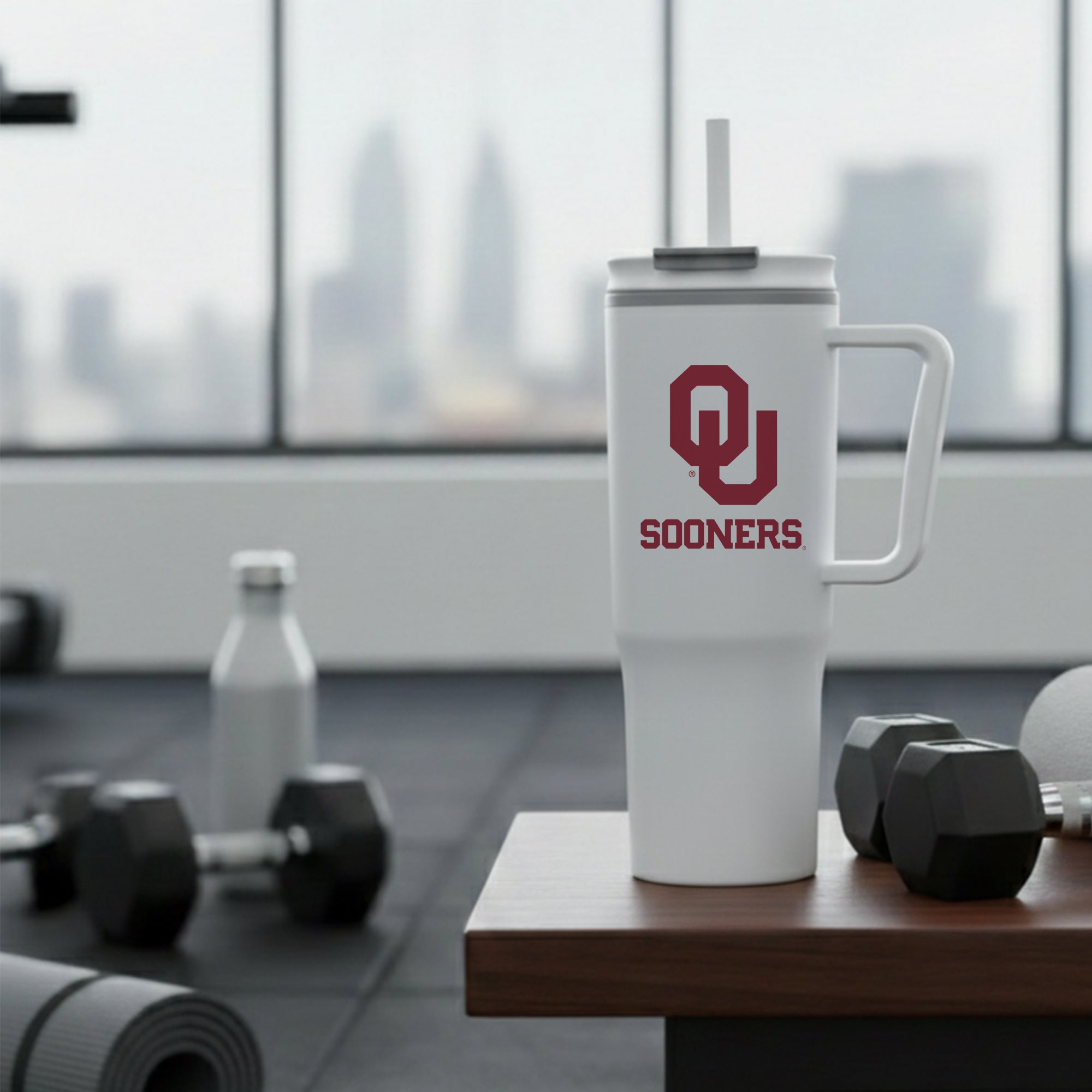 30oz Oklahoma Sooners White Aire Tumbler