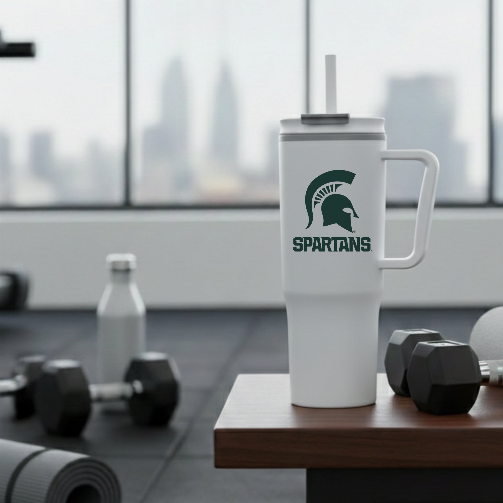 30oz Michigan State Spartans White Aire Tumbler