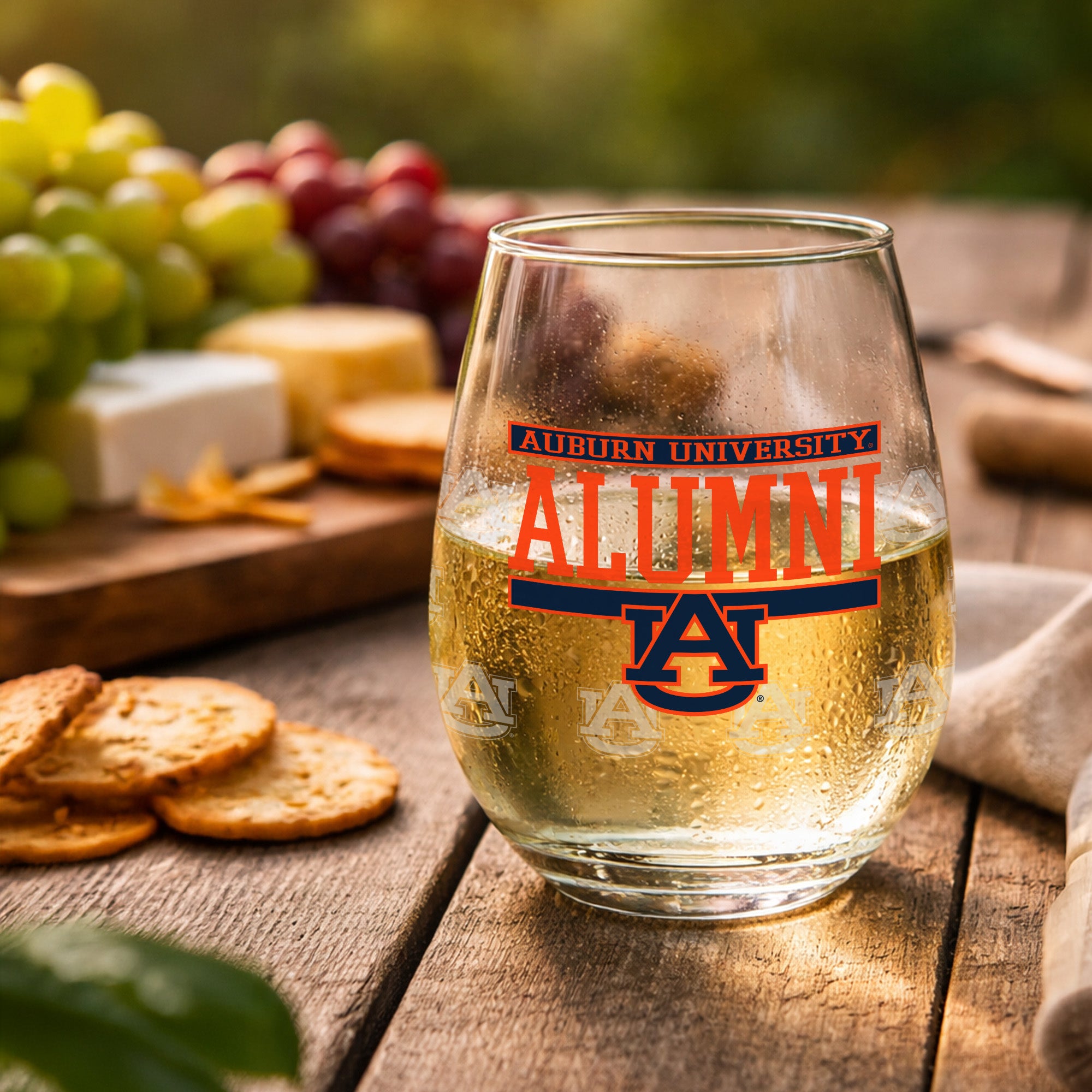 Set of 2 Auburn Tigers Alumni 15oz Stemless