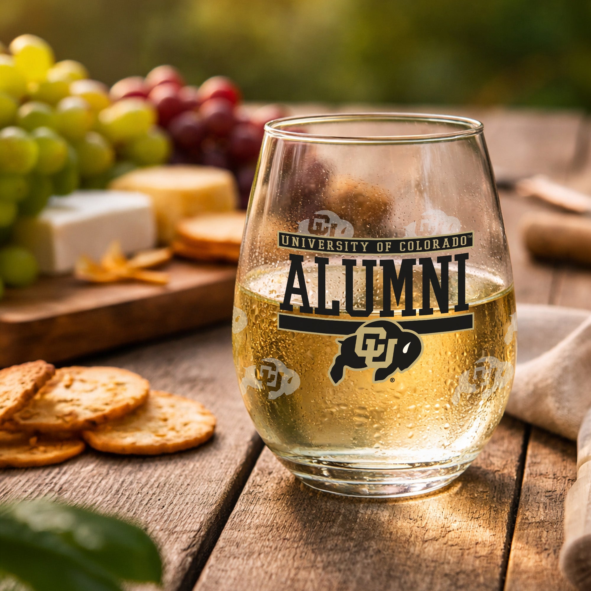 Set of 2 Colorado Buffaloes Alumni 15oz Stemless