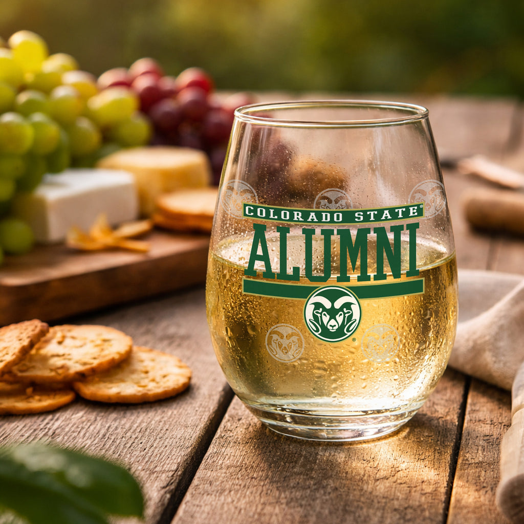 Set of 2 Colorado State Rams Alumni 15oz Stemless