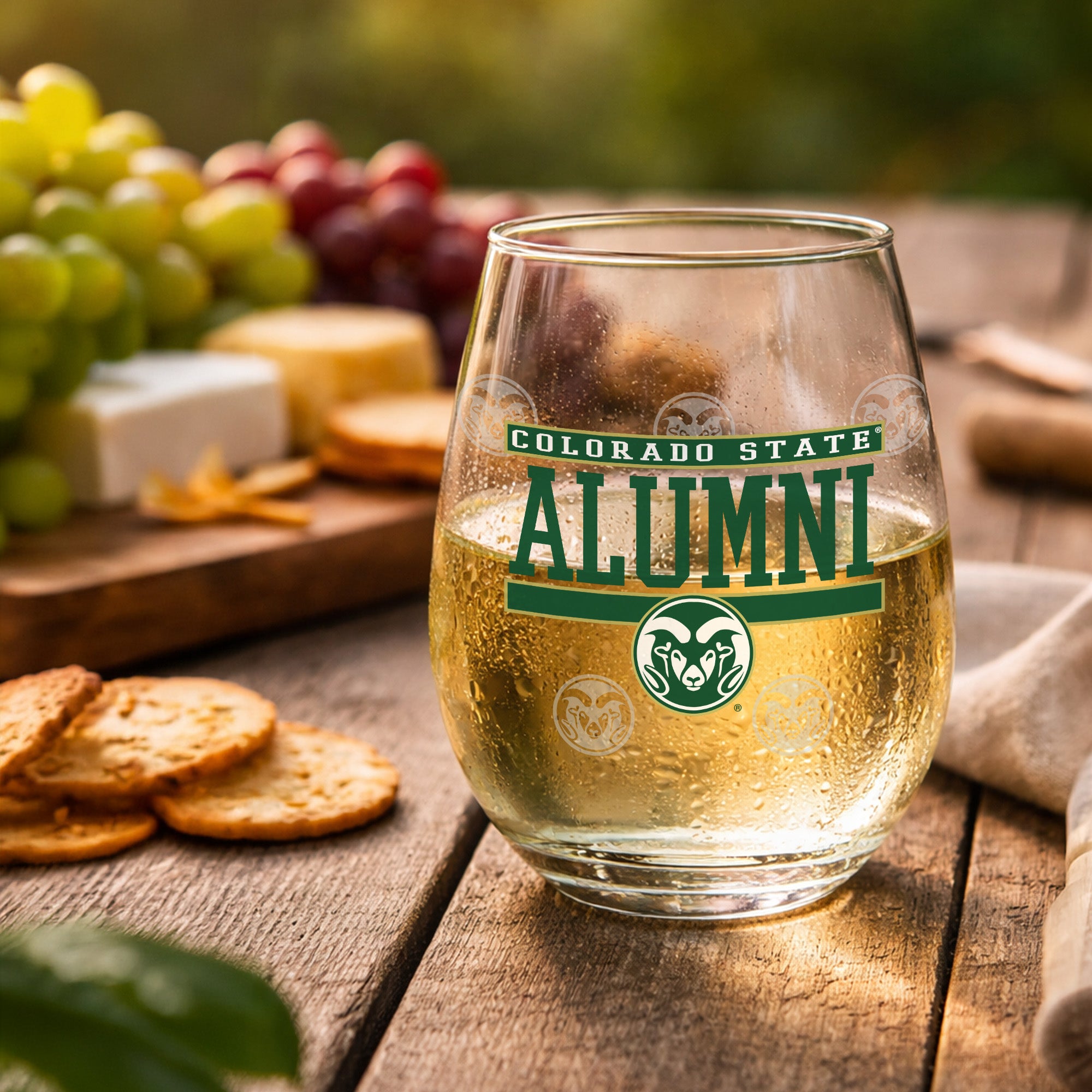 Set of 2 Colorado State Rams Alumni 15oz Stemless