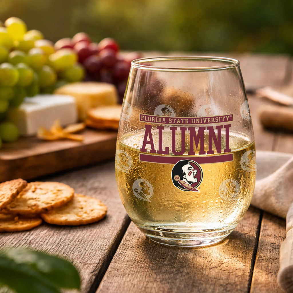 Set of 2 Florida State Seminoles Alumni 15oz Stemless