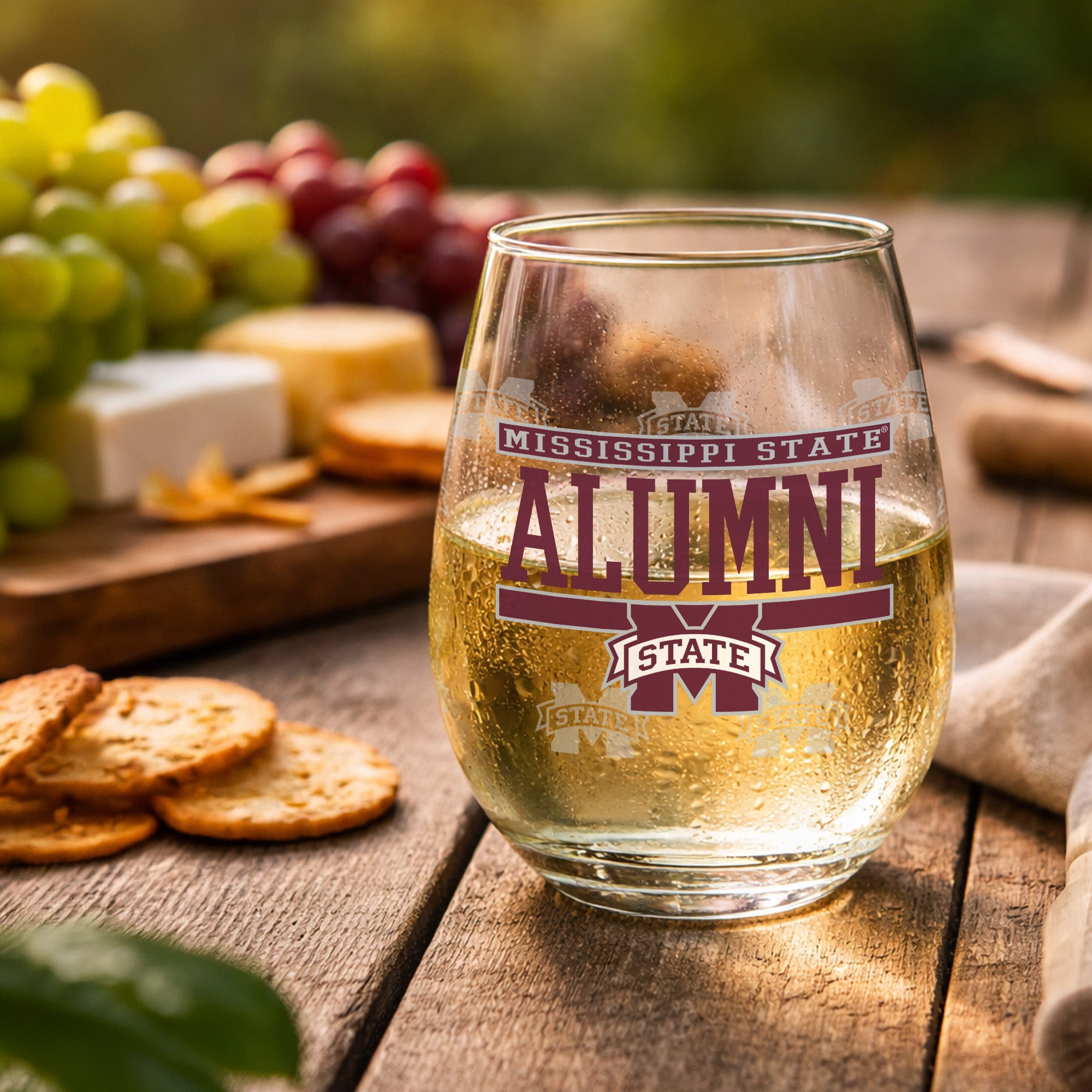 Set of 2 Mississippi State Bulldogs Alumni 15oz Stemless