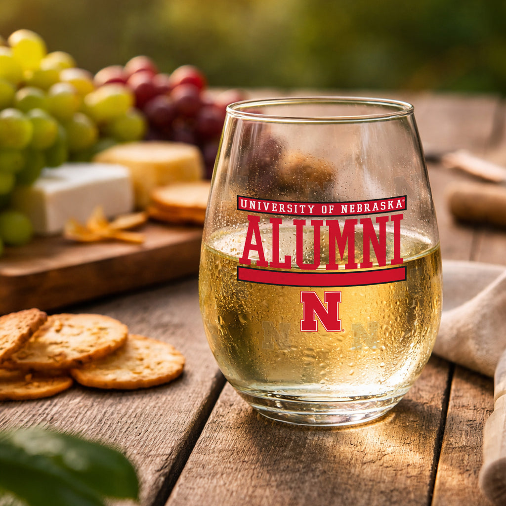 Set of 2 Nebraska Cornhuskers Alumni 15oz Stemless