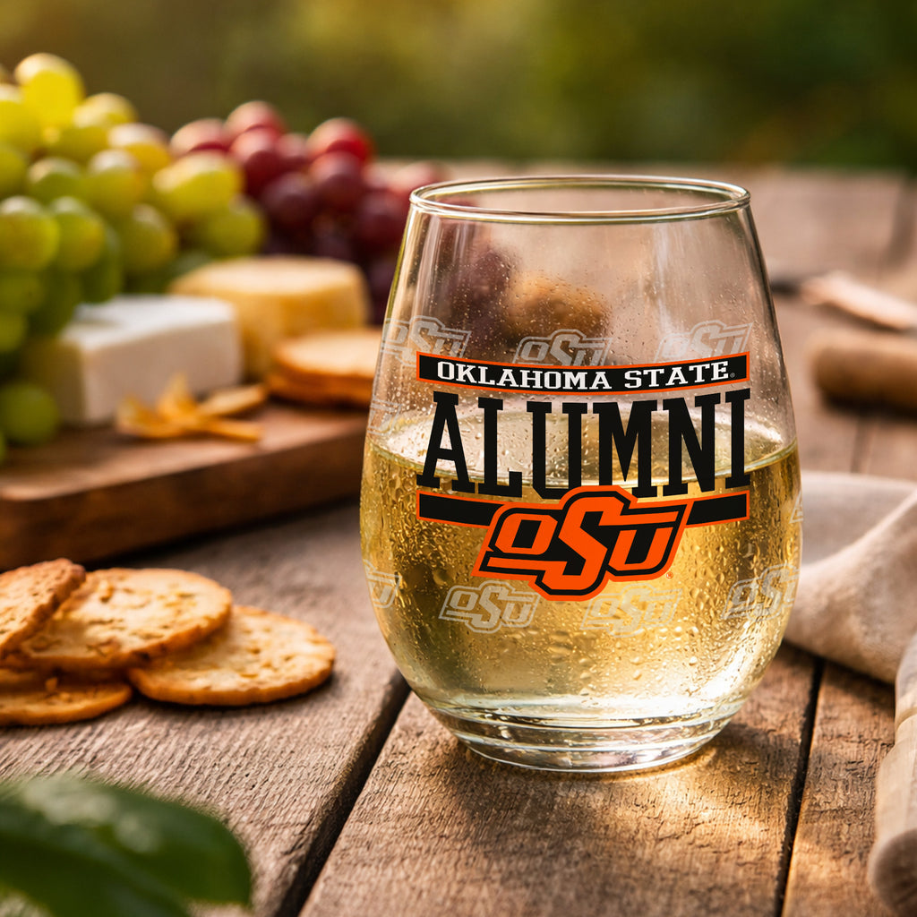 Set of 2 Oklahoma State Cowboys Alumni 15oz Stemless