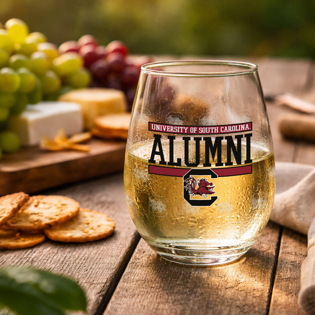 Set of 2 South Carolina Gamecocks Alumni 15oz Stemless