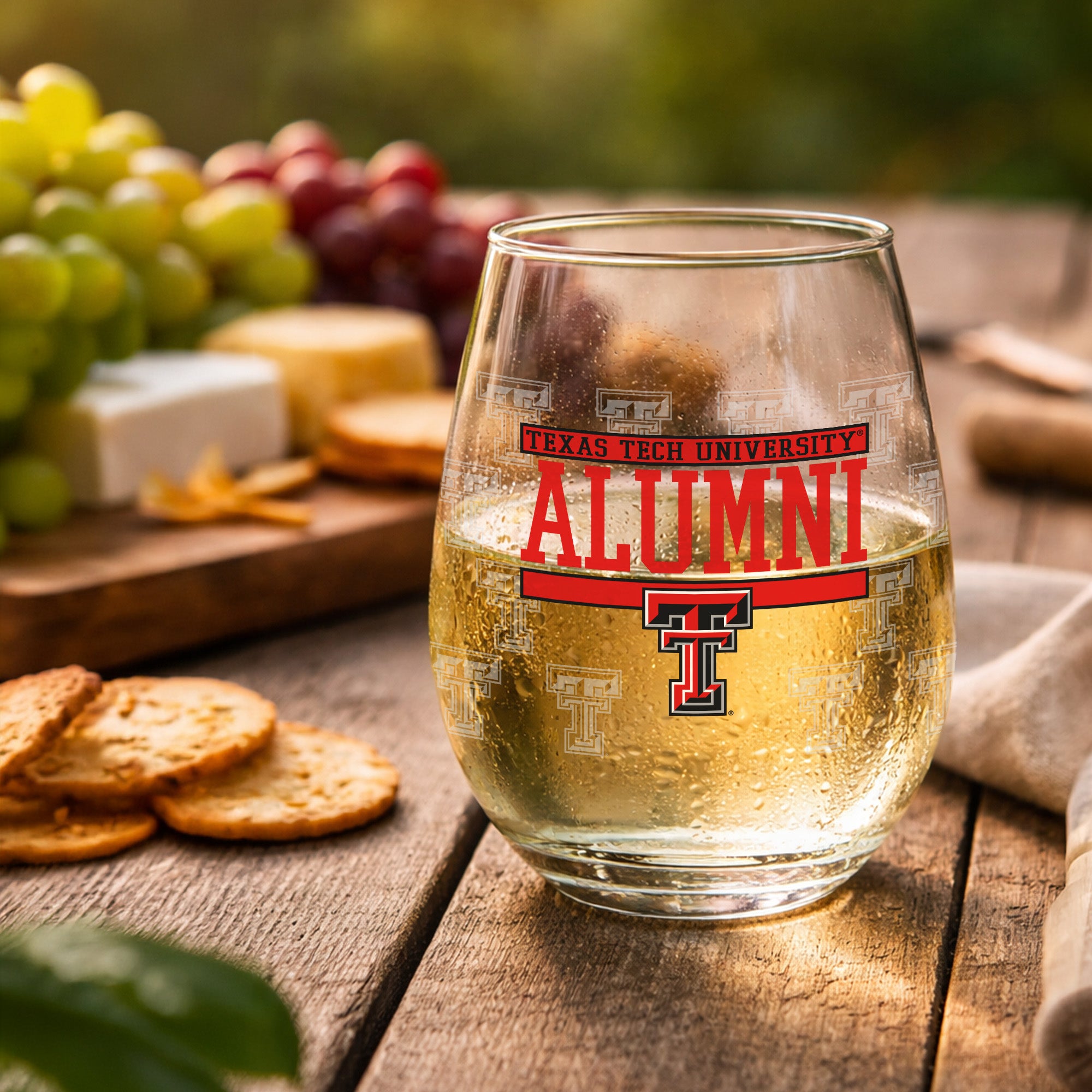 Set of 2 Texas Tech Red Raiders Alumni 15oz Stemless