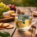 Set of 2 Michigan State Spartans Alumni 15oz Stemless