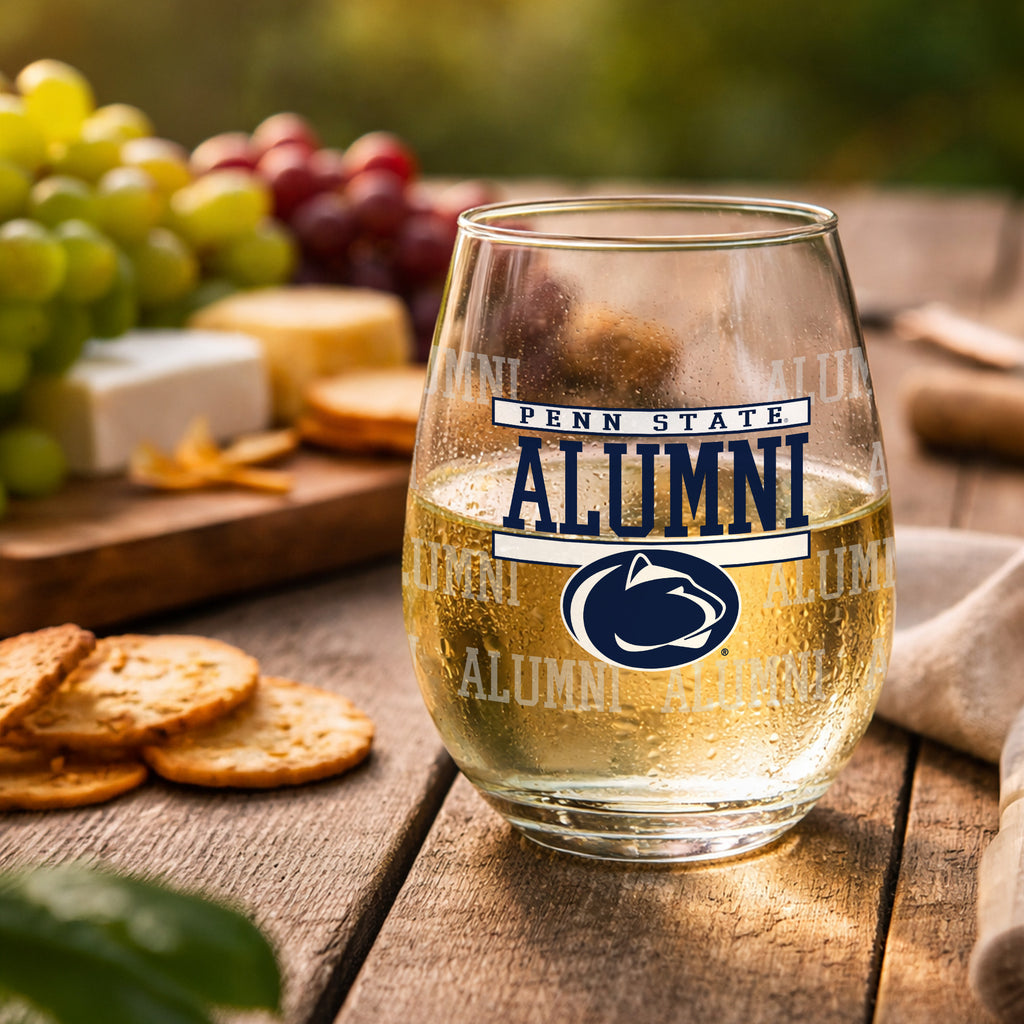 Set of 2 Penn State Nittany Lions Alumni 15oz Stemless