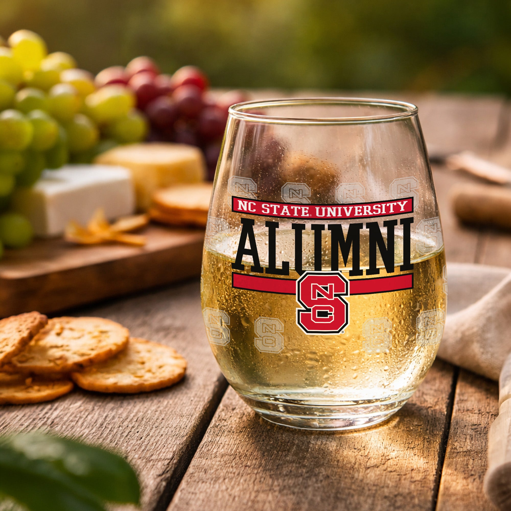Set of 2 NC State Wolfpack Alumni 15oz Stemless
