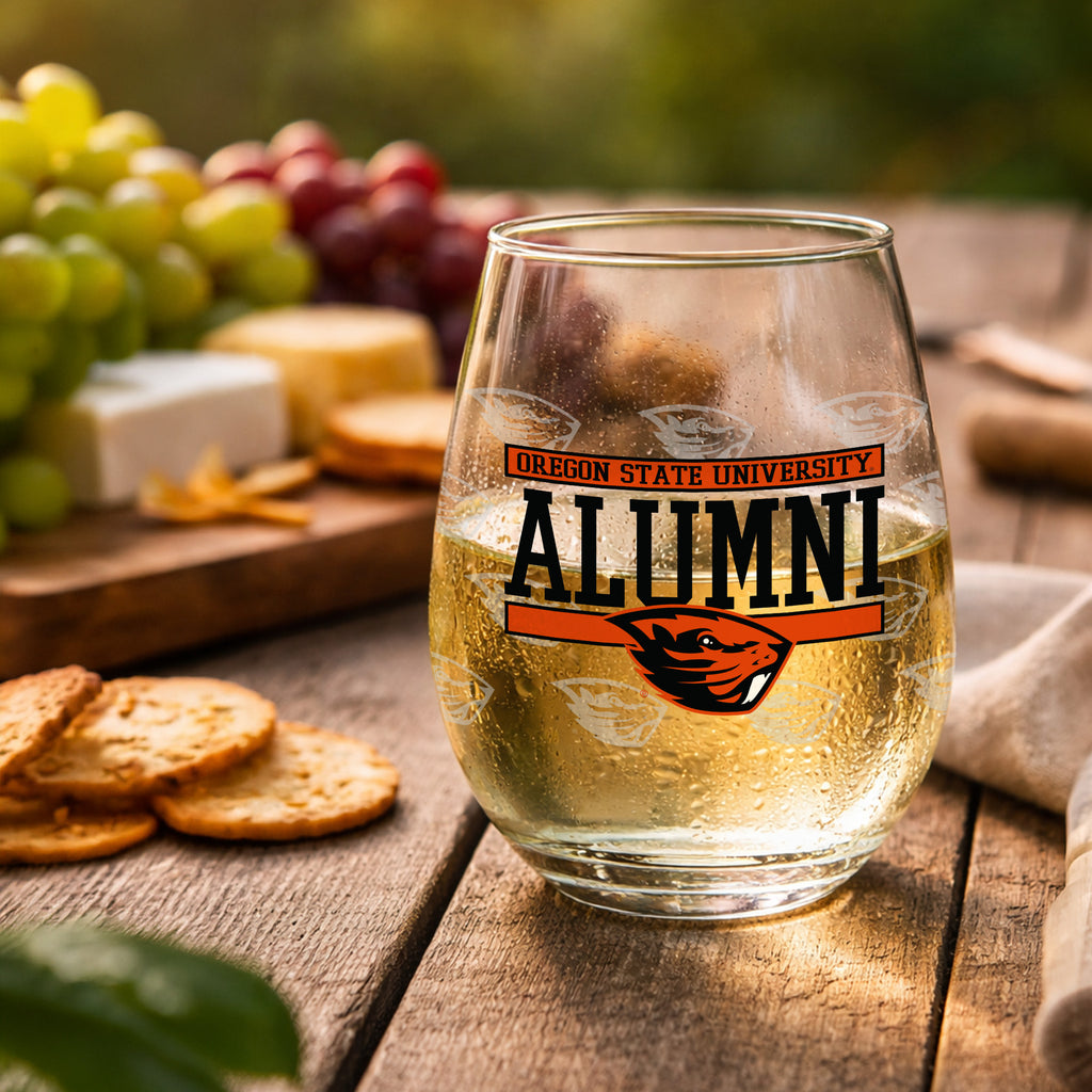 Set of 2 Oregon State Beavers Alumni 15oz Stemless