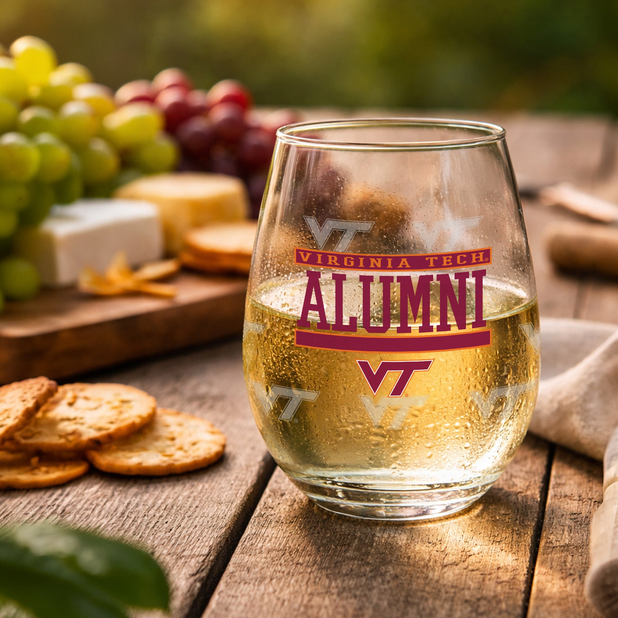 Set of 2 Virginia Tech Hokies Alumni 15oz Stemless