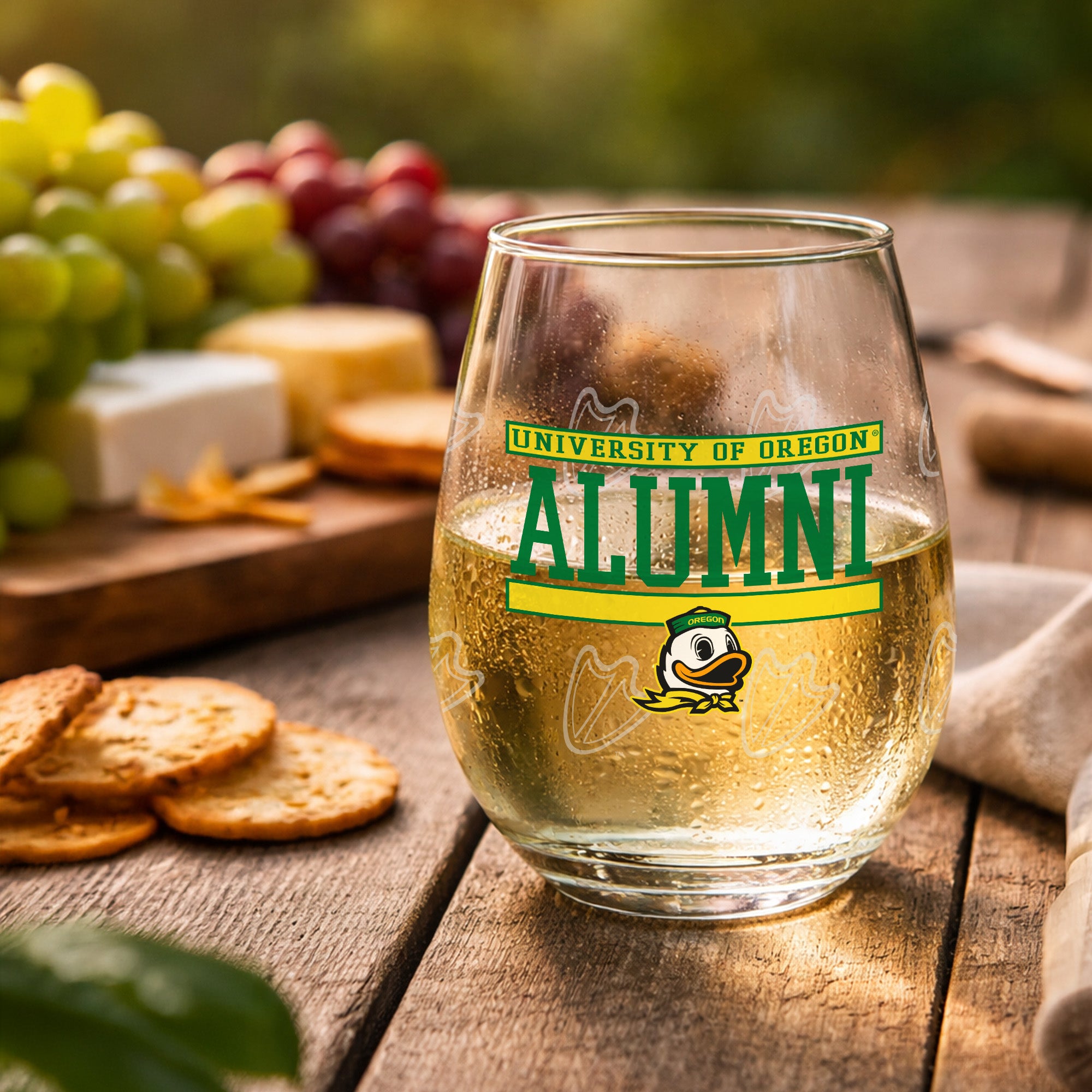 Set of 2 Oregon Ducks Alumni 15oz Stemless