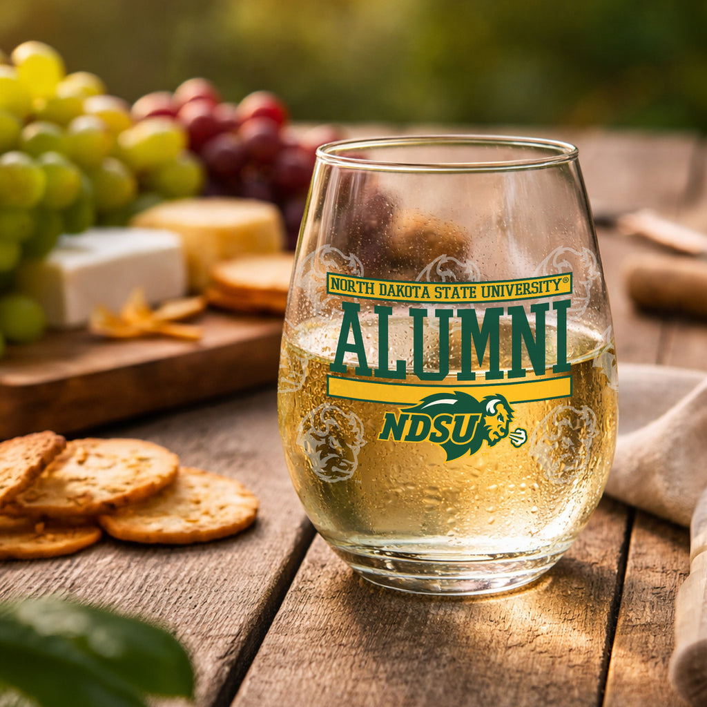 Set of 2 North Dakota State Bisons Alumni 15oz Stemless