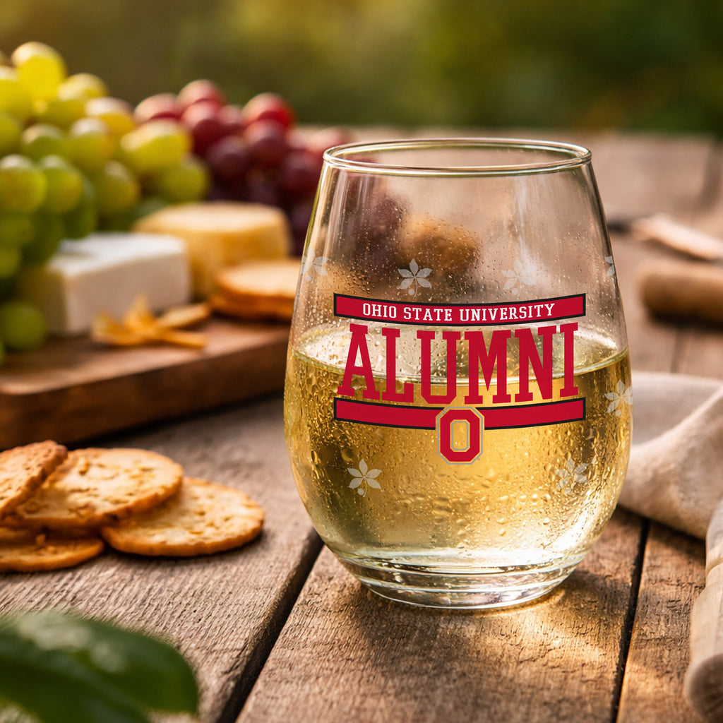 Set of 2 Ohio State Buckeyes Alumni 15oz Stemless