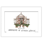University of Wisconsin-Madison - Bascom Hall, Matted Watercolor Wall Art 11" x 14" by Laura Wilcox