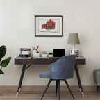 University of Wisconsin-Madison - The Red Gym, Matted Watercolor Wall Art 11" x 14" by Laura Wilcox