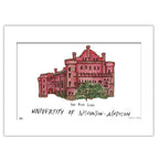 University of Wisconsin-Madison - The Red Gym, Matted Watercolor Wall Art 11" x 14" by Laura Wilcox