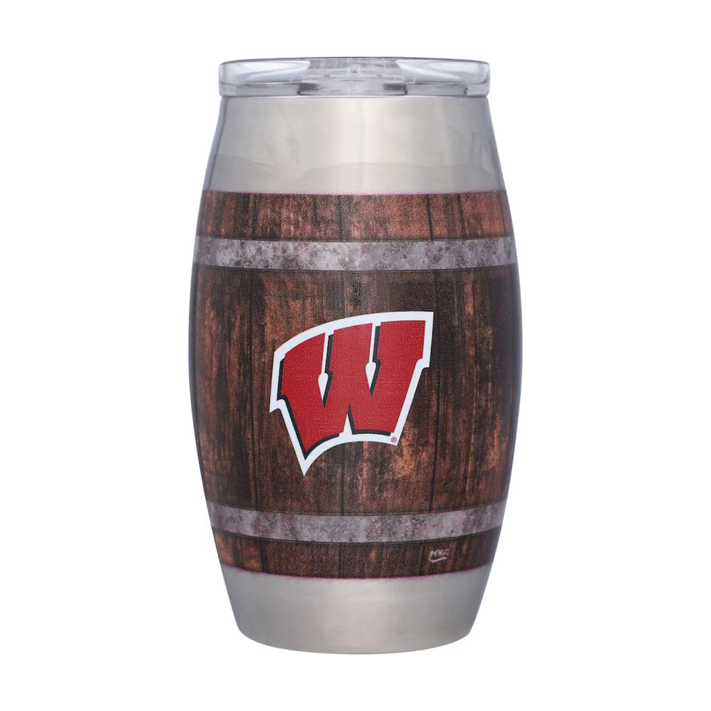 15oz Wisconsin Badgers Barrel Tumbler
