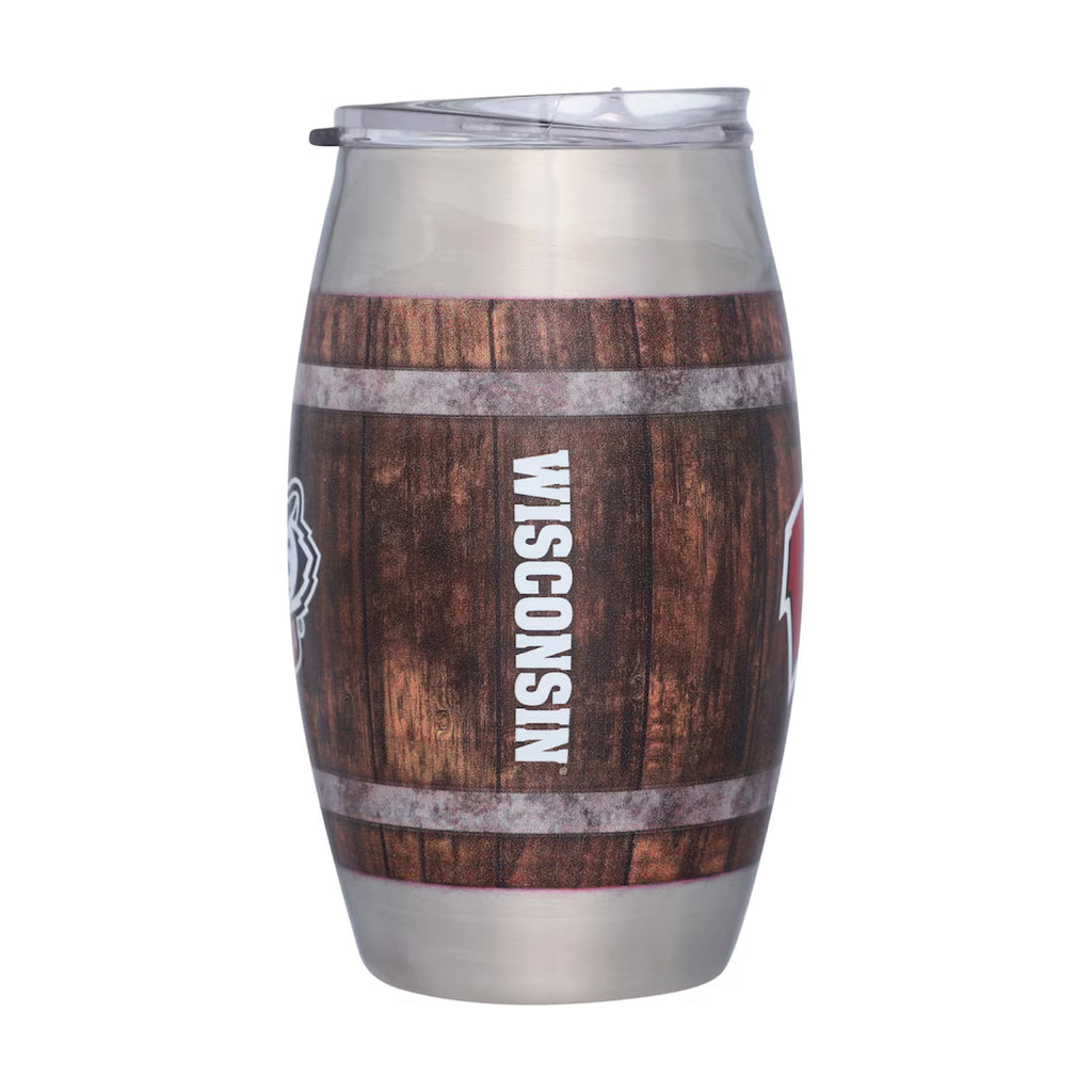 15oz Wisconsin Badgers Barrel Tumbler