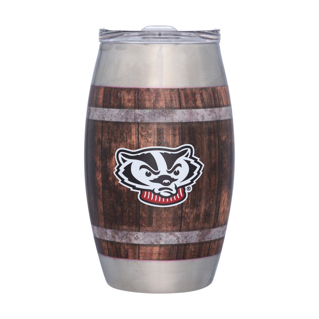 15oz Wisconsin Badgers Barrel Tumbler
