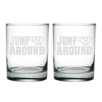 14oz Wisconsin Badgers Etched Slogan DOF 2 Pack