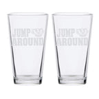 16oz Wisconsin Badgers Etched Slogan Pint 2 Pack
