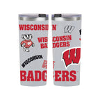 24oz Wisconsin Badgers Medley Stainless Steel Tumbler
