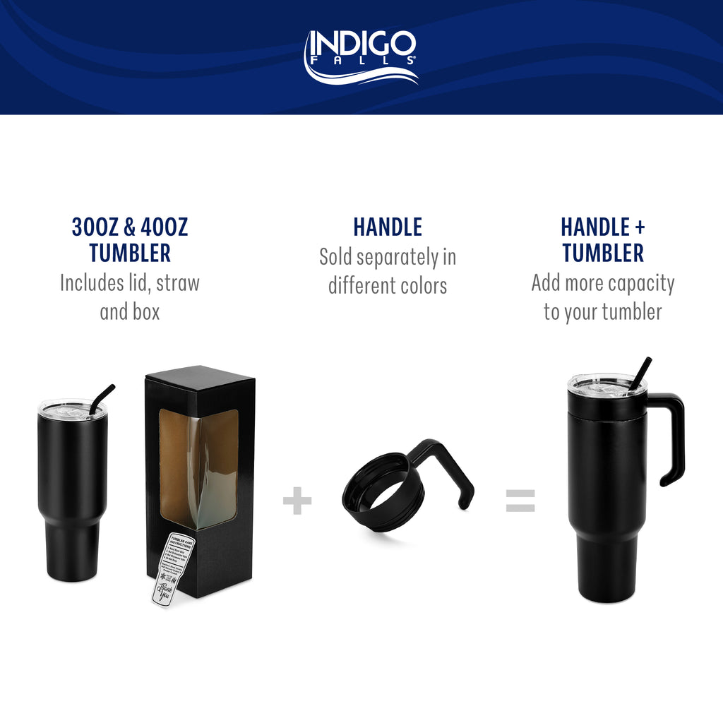 White Tumbler Handle 30oz & 40oz